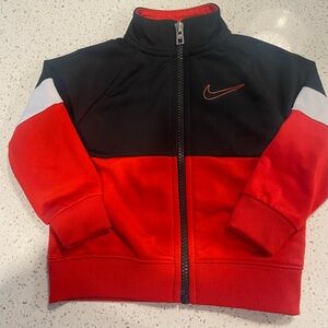 Nike Kids 12 months lightweight zip up Black and Red Jacket